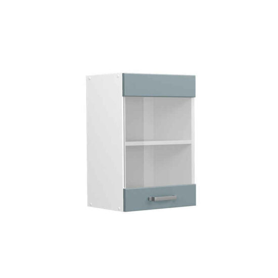 Vicco Glashängeschrank R-Line, Blau-Grau/Weiß, 40 cm (1-St) – Image 1