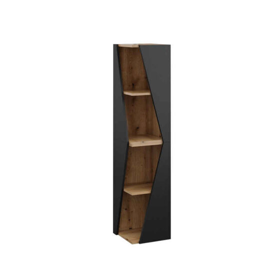 Vicco Hochschrank Benno, Anthrazit/Eiche, 31.6 x 70.5 cm mit 3 Ablagen (1-St) – Image 1