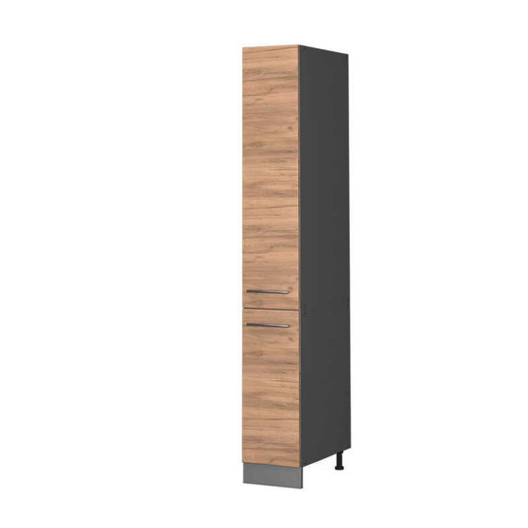 Vicco Hochschrank Fame-Line, Goldkraft Eiche/Anthrazit, 30 cm (1-St)