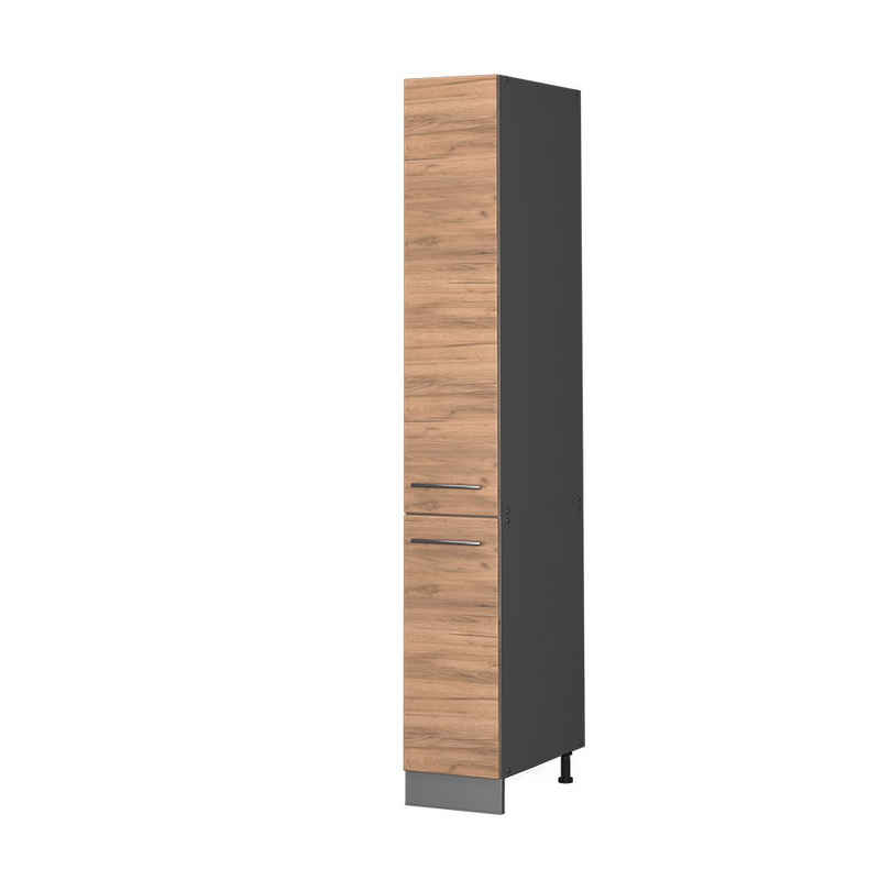 Vicco Hochschrank Fame-Line, Goldkraft Eiche/Anthrazit, 30 cm (1-St) – Image 1