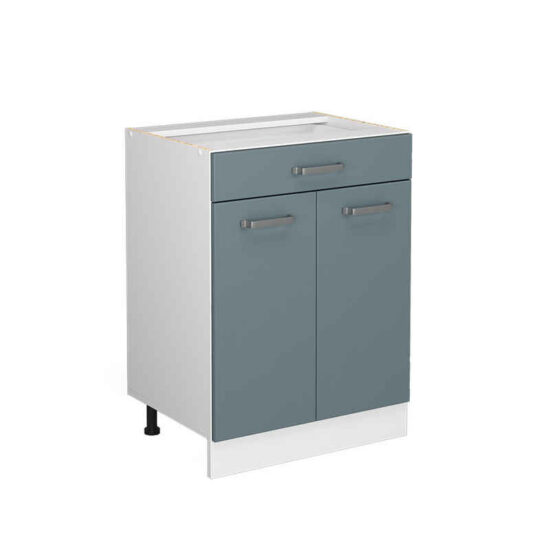 Vicco Unterschrank R-Line, Blau-Grau/Weiß, 60 cm mit Schublade, ohne Arbeitsplatte (1-St) – Image 1