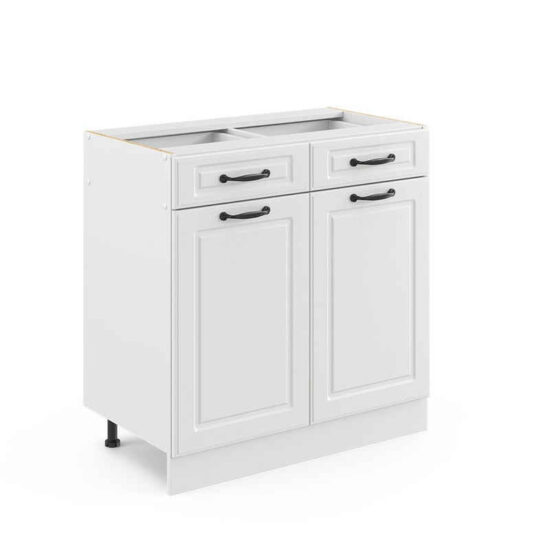 Vicco Unterschrank R-Line, Weiß Landhaus/Weiß, 80 cm ohne Arbeitsplatte (1-St) – Image 1