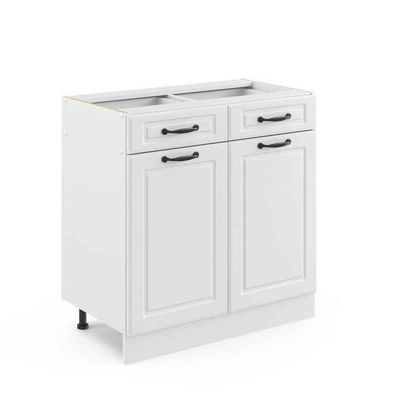 Vicco Unterschrank R-Line, Weiß Landhaus/Weiß, 80 cm ohne Arbeitsplatte (1-St) – Image 1