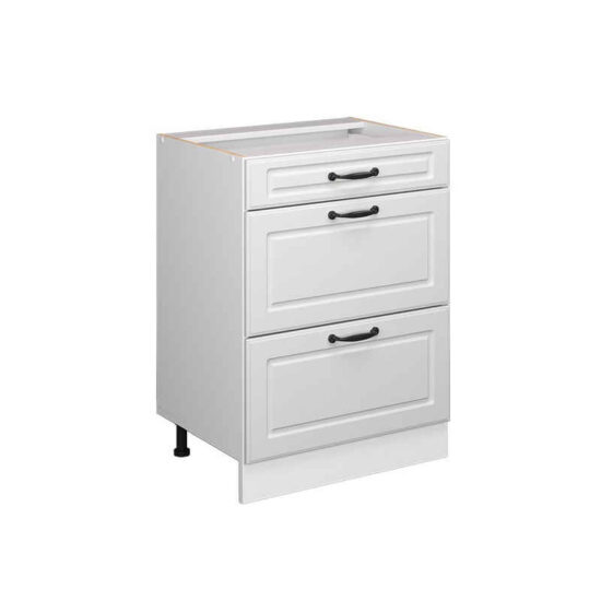 Vicco Unterschrank R-Line, Weiß Landhaus/Weiß, 60 cm mit Schubladen, ohne Arbeitsplatte (1-St) – Image 1