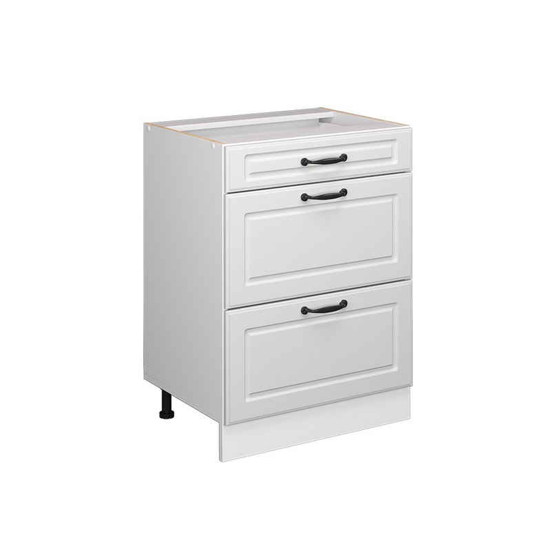 Vicco Unterschrank R-Line, Weiß Landhaus/Weiß, 60 cm mit Schubladen, ohne Arbeitsplatte (1-St) – Image 1