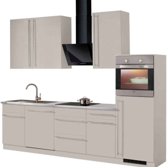 wiho Küchen Küchenzeile Chicago, mit E-Geräten, Breite 220 cm – Image 2