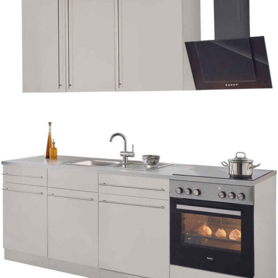 wiho Küchen Küchenzeile Chicago, mit E-Geräten, Breite 220 cm – Image 3