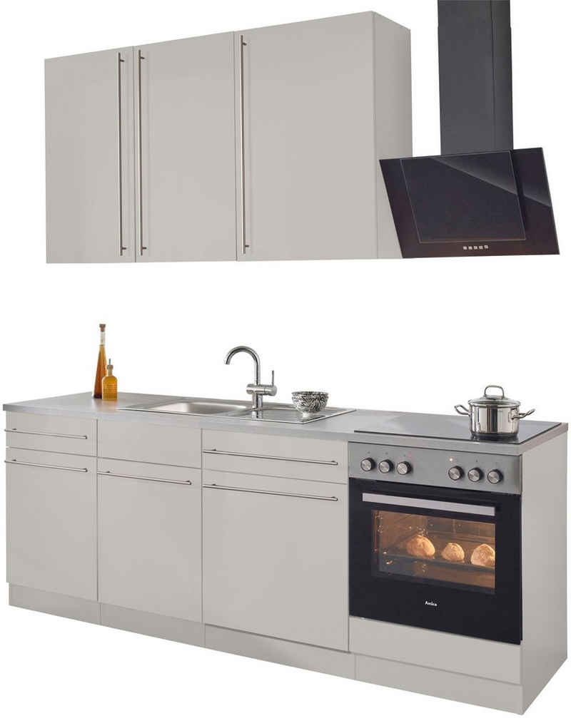 wiho Küchen Küchenzeile Chicago, mit E-Geräten, Breite 220 cm – Image 3