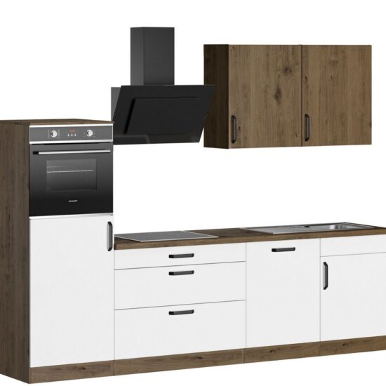 wiho Küchen Küchenzeile Elba, wahlweise mit Hanseatic E-Geräten, Breite 280 cm – Image 3
