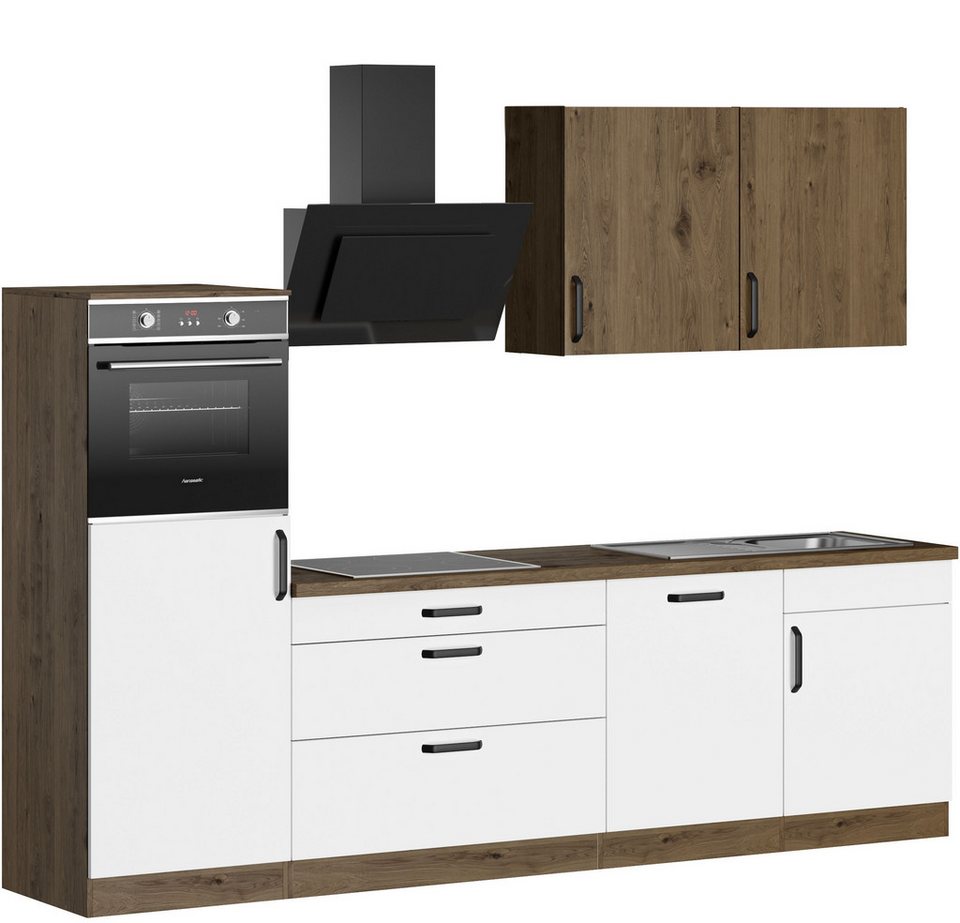 wiho Küchen Küchenzeile Elba, wahlweise mit Hanseatic E-Geräten, Breite 280 cm – Image 3