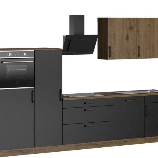 wiho Küchen Küchenzeile Elba, wahlweise mit Hanseatic E-Geräten, Breite 330 cm – Image 3