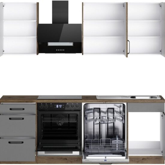 wiho Küchen Küchenzeile Elba, wahlweise mit Hanseatic E-Geräten, Breite 220 cm – Image 4