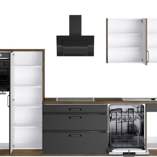 wiho Küchen Küchenzeile Elba, wahlweise mit Hanseatic E-Geräten, Breite 330 cm – Image 4