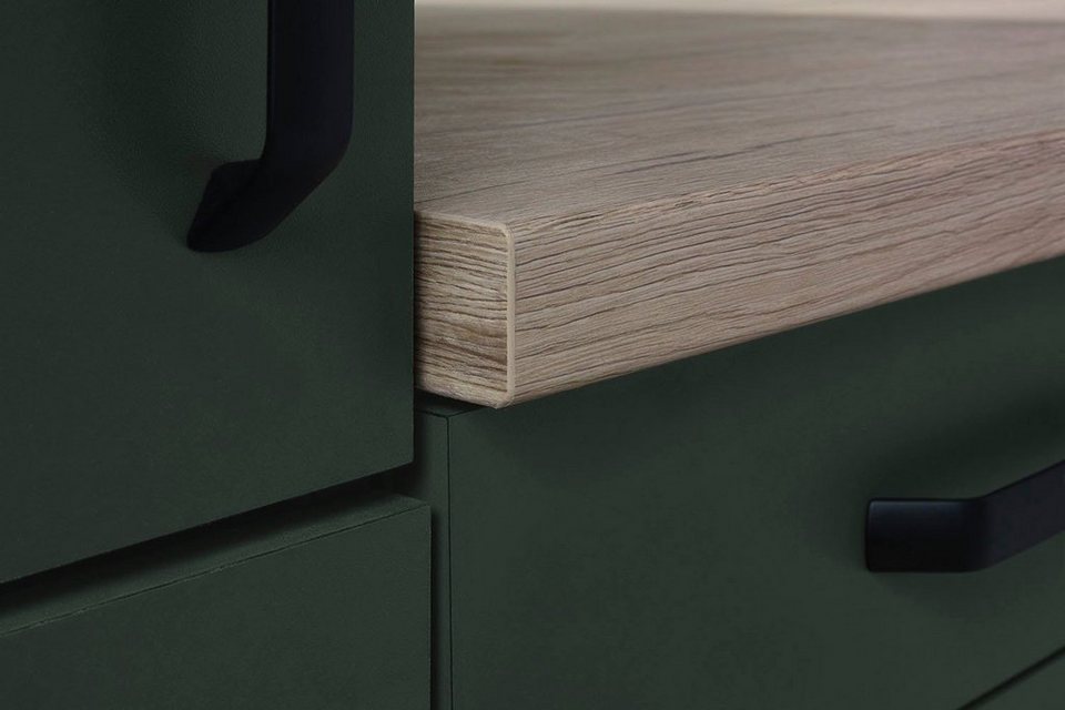 wiho Küchen Winkelküche "Simi", mit verstellbaren Füßen, wahlweise mit E-Geräten, Soft-Close-Funktion in Schubkästen & Auszügen, Stellbreite 285/175 cm – Image 3