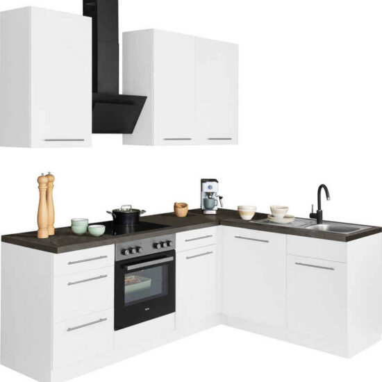 wiho Küchen Winkelküche Unna, mit E-Geräten, Stellbreite 220 x 170 cm – Image 1