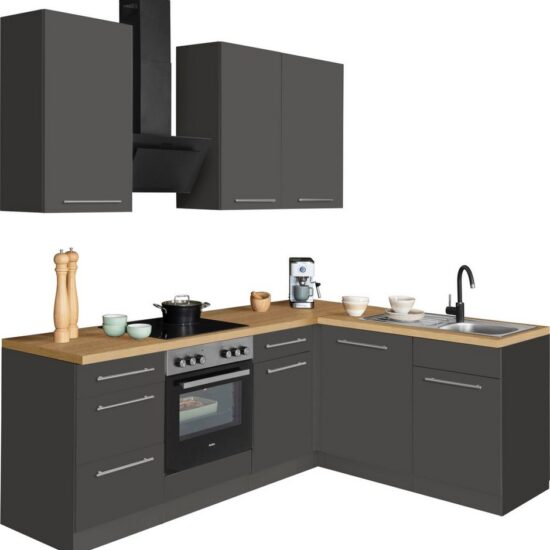 wiho Küchen Winkelküche Unna, mit E-Geräten, Stellbreite 220 x 170 cm – Image 1