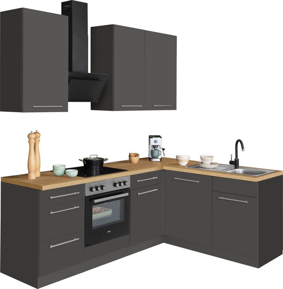 wiho Küchen Winkelküche Unna, mit E-Geräten, Stellbreite 220 x 170 cm – Image 1
