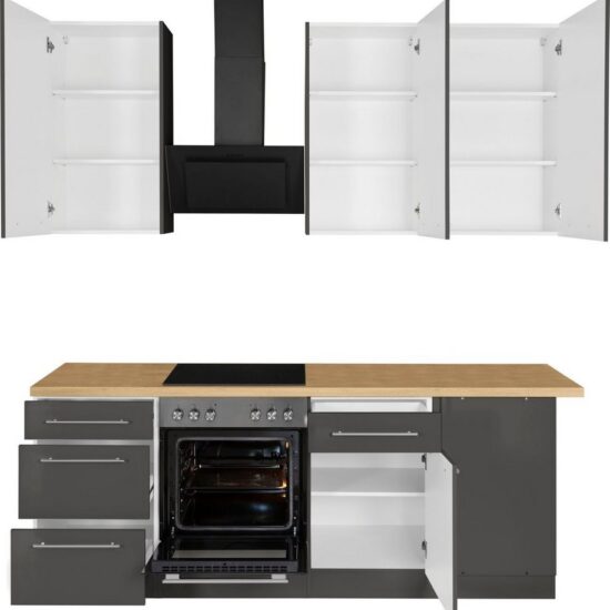 wiho Küchen Winkelküche Unna, mit E-Geräten, Stellbreite 220 x 170 cm – Image 3
